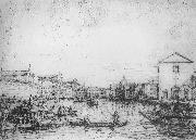 Canaletto Grand Canal: Looking North-East from Santa Croce to San Geremia vf oil painting on canvas