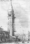 Canaletto The Piazzetta: Looking North, the Campanile under Repair bdr oil