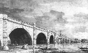 Canaletto London: Westminster Bridge under Repair vv Sweden oil painting artist