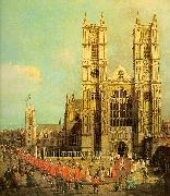 Canaletto Westminster Abbey with a Procession of the Knights of Bath oil painting