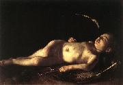 Caravaggio Sleeping Cupid gg Sweden oil painting artist