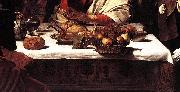 Caravaggio Supper at Emmaus (detail) fdg Sweden oil painting artist