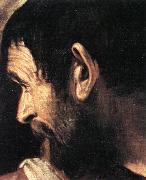 Caravaggio Supper at Emmaus (detail) d Sweden oil painting artist