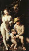 Correggio Venus and Cupid with a Satyr oil painting reproduction