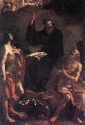 GUERCINO St Augustine, St John the Baptist and St Paul the Hermit hf oil painting picture wholesale