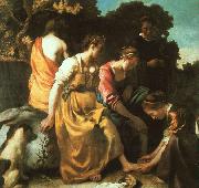 JanVermeer Diana and her Companions oil painting on canvas