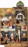 Bihzad A dervish begs to be admitted in the mosque Sweden oil painting artist