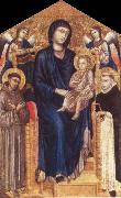 Cimabue Madonna and Child Enthroned with Two Angels and Ss. Francis and Dominic oil painting on canvas