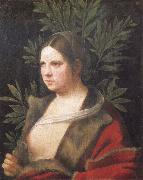 Giorgione Portrait of a young woman oil