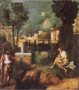 Giorgione The Tempest oil