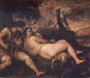 Titian Nymph and Shepherd Sweden oil painting artist