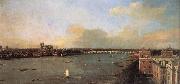 Canaletto London, Seen from an Arch of Westminster Bridge Sweden oil painting artist
