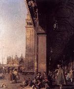 Canaletto Looking East from the South West Corner painting