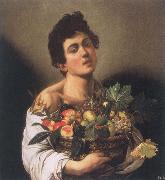 Caravaggio Boy with a Basket of Fruit oil painting on canvas
