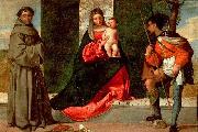 Giorgione Madonna with the Child, St Anthony of Padua and St Roch oil painting reproduction