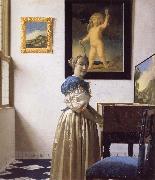 JanVermeer A Young Woman Standing at a Virginal Sweden oil painting artist