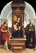 Raphael The Madonna and Child Enthroned with Saint John the Baptist and Saint Nicholas of Bari oil painting picture wholesale