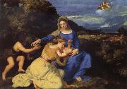 Titian The Virgin and Child with Saint John the Baptist and Saint Catherine oil painting picture wholesale