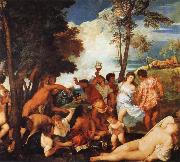 Titian The Bacchanal of the Andrians oil