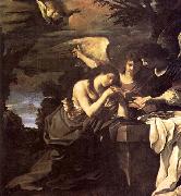 GUERCINO Magdalen and Two Angels oil painting on canvas