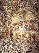Raffaello View of the Stanza della Segnatura painting