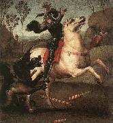 Raffaello St George Fighting the Dragon oil