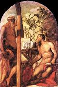 Tintoretto St Jerome and St Andrew Sweden oil painting artist