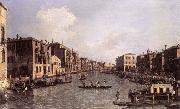 Canaletto Grand Canal: Looking South-East from the Campo Santa Sophia to the Rialto Bridge oil painting on canvas