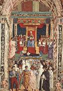 Pinturicchio Pope Aeneas Piccolomini Canonizes Catherine of Siena Sweden oil painting artist