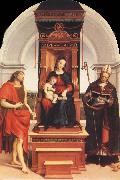 Raphael Virgin and Child with SS.John the Baptist and Nicholas oil painting