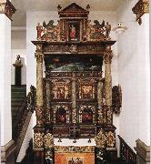 kulturen altaruppsats fran kyrkan i rang i rang skane Sweden oil painting artist