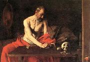 Caravaggio St Jerome 1607 Oil on canvas Sweden oil painting artist