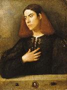 Giorgione The Budapest Portrait of a Young Man Sweden oil painting artist