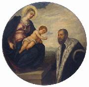 Tintoretto Madonna with Child and Donor, oil painting picture wholesale