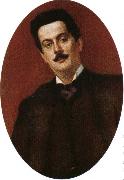 puccini painted in paris in 1899, three years after he weote his highly popular opera la boheme Sweden oil painting artist