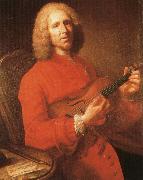 rameau jean philippe rameau with his violin, a famous portrait by joseph aved Sweden oil painting artist