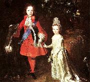 Largillierre james stuart and his sister oil painting on canvas