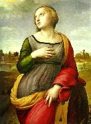 Raphael st catherine oil painting