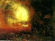 J.M.W.Turner the hero of a hundred fights oil painting