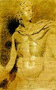 J.M.W.Turner study of the head and torso of the apollo belvedere oil painting
