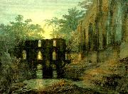 J.M.W.Turner the dormitorg and trancept of fountain's abbey-evening oil painting artist