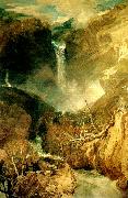 J.M.W.Turner fall of the reichenbach in the valley of oberhasli switzertand painting