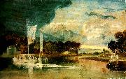 J.M.W.Turner the thames at isleworth with pavilion and syon ferry Sweden oil painting artist