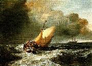 J.M.W.Turner dutch boats in a gale oil painting artist