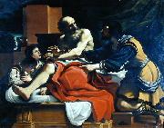 GUERCINO Jacob, Ephraim, and Manasseh, painting by Guercino Sweden oil painting artist