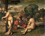 Giorgione Pastoral Concert Sweden oil painting artist