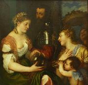Titian Conjugal allegory  Louvre Sweden oil painting artist