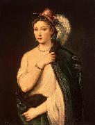 Titian Female Portrait. oil