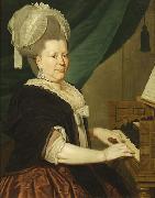 Anonymous harpsichord oil painting