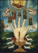 Anonymous The All-Powerful Hand), or The Five Persons Sweden oil painting artist
